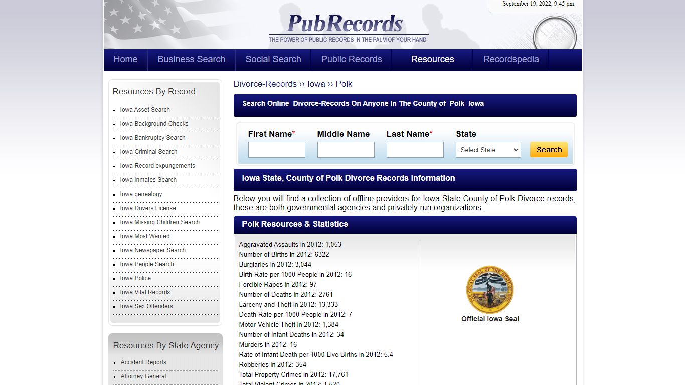 Polk County, Iowa Divorce Records - Pubrecords.com